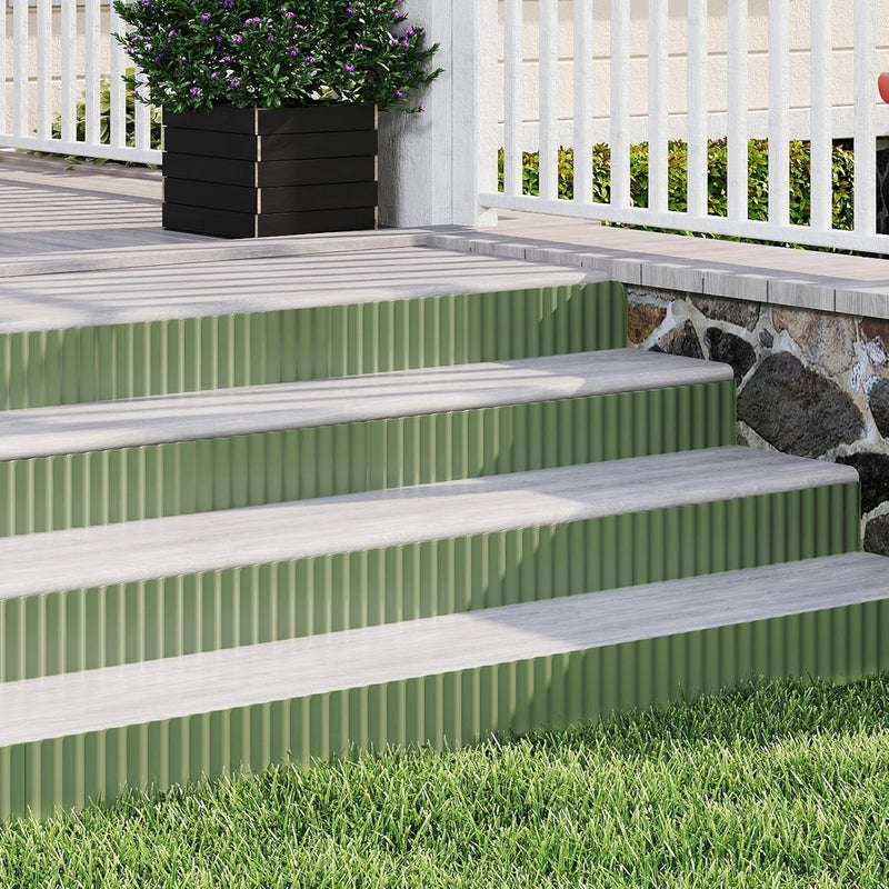 RRG Metal Garden Edging Border, Corrugated Steel Landscaping, DIY for Lawn (Green, 10 Inch x 10FT) - Image 5